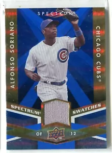 Muestras UD Spectrum Alfonso Soriano 2009 camiseta reliquia Chicago Cubs - Imagen 1 de 1