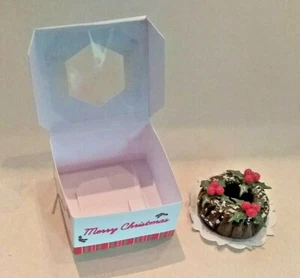 Pastel de pudín de ciruela de Navidad miniatura para casa de muñecas de Bright deLights 1:12 - Imagen 1 de 4