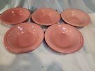 FIESTA WARE Peony Pink Dessert Bowls, Set of 5 NICE!