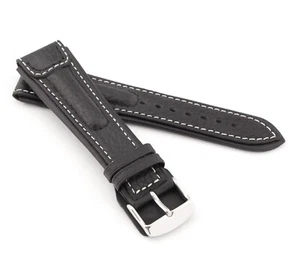 RIOS1931 Black 22 mm Performance Buffalo Leather Watch Leather Size(M)114x82mm N - Picture 1 of 4