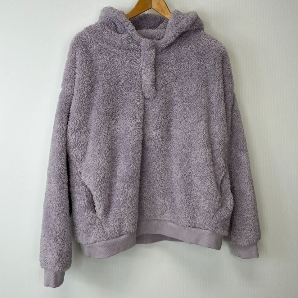 Lukka Lux Hoodie Women Extra Large Lavender Pocket Sweatshirt Sherpa Hip Core Go - Image 1 of 4