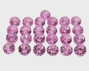 5 Pcs 2.5 x 2.5 MM Natural Ceylon Pink Sapphire Loose Round Shape Gemstone Lot - Picture 1 of 4