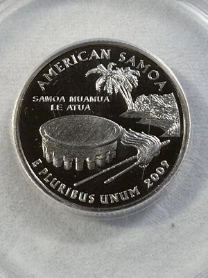 2009-S US Washington Quarter American Samoa Graded PR 70 DCAM by ANACS - Image 1 of 4
