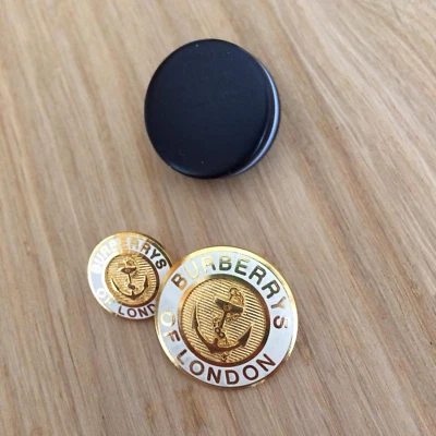 Vintage Burberrys' Button Lot 3 Sewing Buttons Set Anchor Pattern - Image 1 of 3