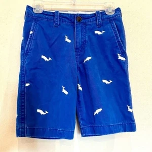 Abercrombie Kids All-Over-Whale Embroidered chino’s shorts blue boys 12 - Picture 1 of 8