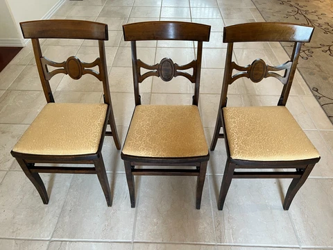 3 Vintage Wooden "Solid Kumfort" Folding Chairs by Louis Rastetter & Sons USA Cover