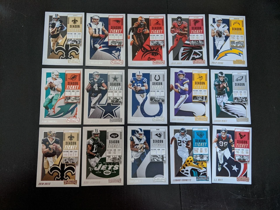 2018 Panini Contenders Football Singles (1-100) - Image 1 of 1