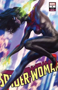 SPIDER-WOMAN #5 ARTGERM BLACK COSTUME VARIANT MARVEL COMICS JESSICA DREW - Picture 1 of 1
