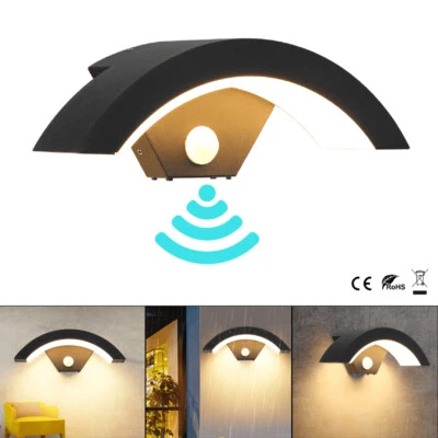 LED Wandlampe mit Bewegungsmelder IP65 Sensor Deko Außenleuchte Wandleuchte 18W~ - Bild 1 von 4