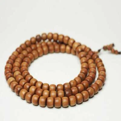 6-8MM Eaglewood Barrel beads Cuff Mala Buddha Lucky Bracelet Wristband Restore - Image 1 of 4