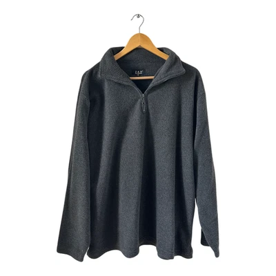 Jan Paulsen Fleece Pullover Herren XL Grau Langarm Halbzip Warm Freizeit Classic - Bild 1 von 2