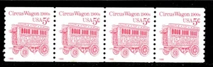 USA 1995 Transportation 5¢ Sc #2452D Low Gloss Strip of 4 w/ Number MNH Q633 - Picture 1 of 6