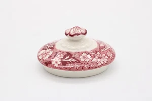 Palissy Thames River Scenes rot Deckel für Zuckerdose Keramik Vintage alt - Bild 1 von 3
