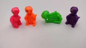 Lot of 4 Vintage Turtle Pencil Toppers Smiling Googly Eyes Figures Collectible - Picture 1 of 6