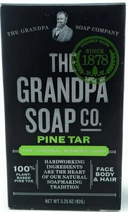 Grandpas Wonder Pine Lathers White Tar Bath Bar Soap - 3.25 Oz  - Picture 1 of 6