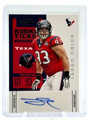 Jared Crick - (RC) Auto - 2012 Panini Contenders, Rookie Ticket - Texans, #145 - Image 1 of 4