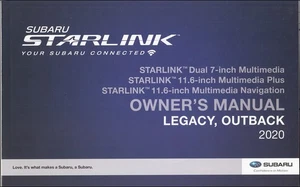 2020 Subaru Legado Outback Starlink Navegación Multimedia Sistema Owner Manual - Imagen 1 de 3