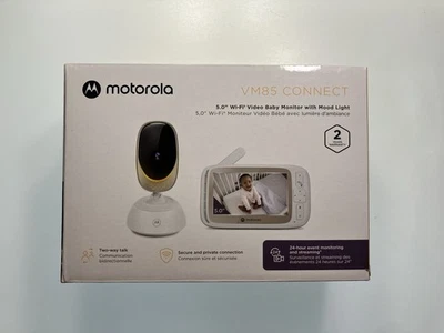 Nuevo en caja Monitor de bebé Vm85 Connect Motorola 5" WIFI con luz de estado de ánimo Foto 1 de 4