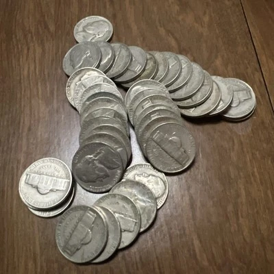 1948 Jefferson Nickels 40 Coin Roll Circulated  Very Nice Nickels - Image 1 of 4