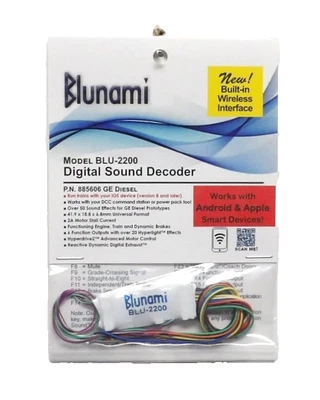 HO Scale SoundTraxx 885606 BLU-2200 Blunami Digital Sound Decoder GE Diesel - Image 1 of 3