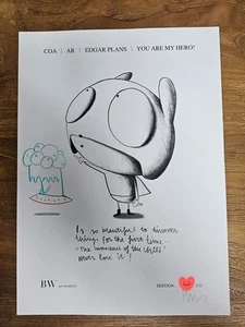 EdgarPlans YOU ARE MY HERO! Limited Edition Drawing - Picture 1 of 1