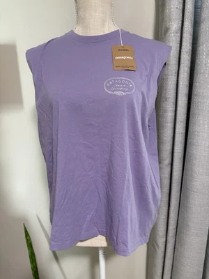 Nueva camiseta sin mangas Patagonia para mujer Clean Climb Roots cuadrada de algodón orgánico púrpura mediana Foto 1 de 4
