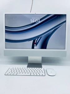 Apple iMac 24 4.5K M1, 8GB RAM 256GB SSD 8-Core CPU 7‑Core GPU In Silver - Afbeelding 1 van 16