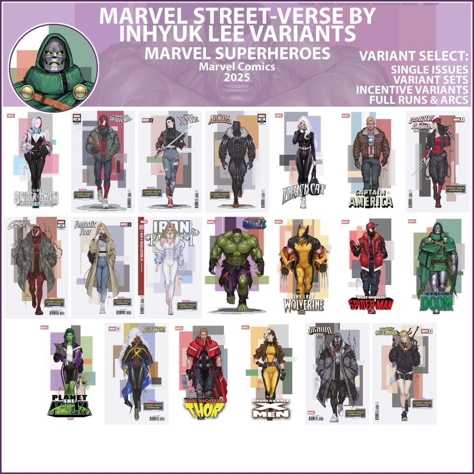 Marvel Street-Verse Variants by Inhyuk Lee (2025) Marvel Comics COVER SELECT - Image 1 of 1