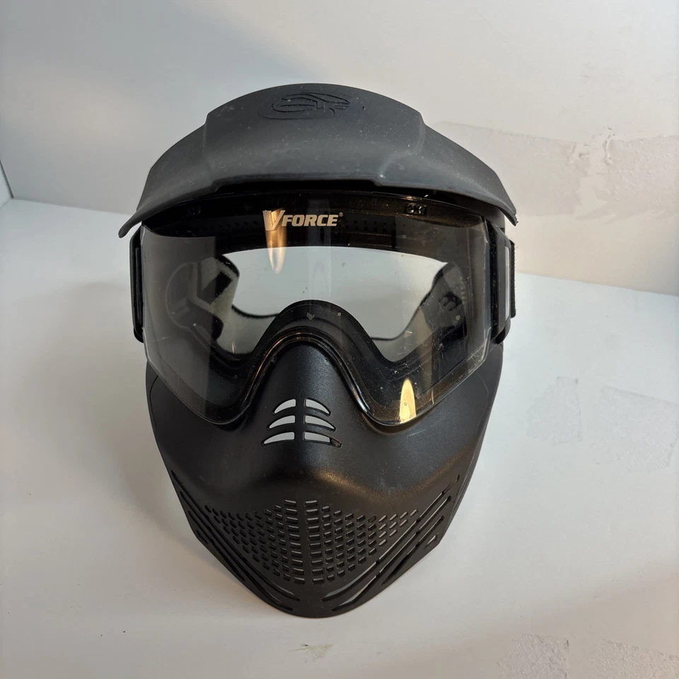 V-Force Armor Field Vision Anti-Fog Paintball Mask with Visor - Black - Image 1 of 4