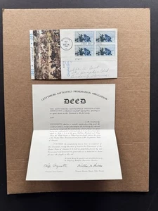 US 1963 FDC +Gettysburg Battle #1180 +GBPA  Battlefield Deed Enclosure +Historic - Picture 1 of 2