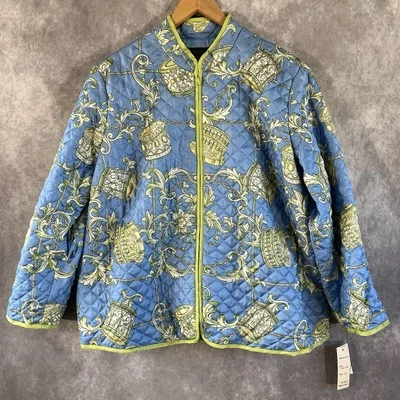 Jaqueta Blazer Silkland Feminina 2X Multicolorida Festa de Seda Artesanal Acolchoada - Imagem 1 de 4