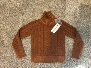 Burberry Burnt Orange Cable Knit Youth Sweater NWT 6Y - Wool Blend - Picture 1 of 11