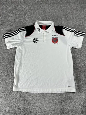 Vintage Dc United Jersey Mens Large Adidas 2010 White Polo Training Shirt - Image 1 of 4