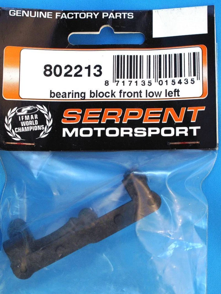 Serpent 802213 Supp Cuscinetto Ant Inf Sx Bearing Block modellismo - Immagine 1 di 1