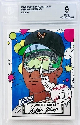 Topps Project 2020 Willie Mays #288 By Ermsy BGS 9 Mint Low Pop Limited PR 💎 - Image 1 of 3