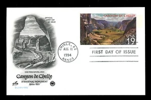 US FDC #UX176 PCS Artcraft 1994 Chinle AZ Canyon de Chelly monument - Picture 1 of 2