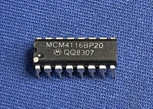 MCM4116BP20 MOTOROLA 16-PIN DIP 4116N 4116 Vintage RARE TUBED LAST ONES QTY-1 - Picture 1 of 2
