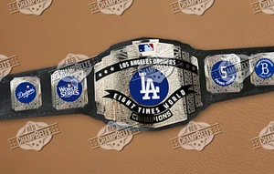 Los Angeles LA Dodgers MLB World Series Championship Belt Adult Size 2mm Brass - Picture 1 of 4