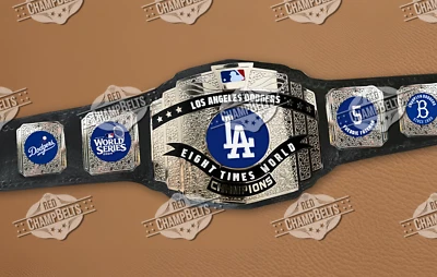 Los Angeles LA Dodgers MLB World Series Championship Belt Adult Size 2mm Brass - Image 1 of 4