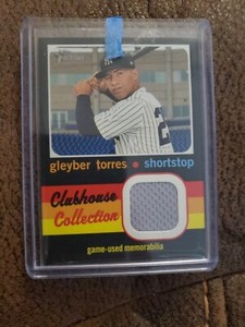 2020 TOPPS HERITAGE CLUBHOUSE COLLECTION GLEYBER TORRES RELIC CARD NY YANKEES 