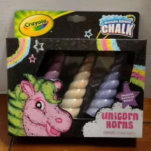 Crayola Gesso Lavabile Passeggino Corna Unicorno 3 Pezzi Gesso Unicorno Nuovo - Foto 1 di 3