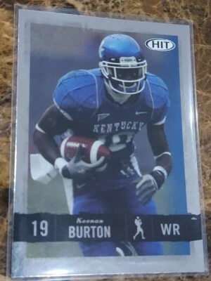 2008 SAGE HIT Silver Football #19 Keenan Burton Kentucky Wildcats - Image 1 of 2