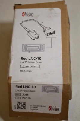 OEM Masimo 2056 Red LNC-10, 10 Ft Cable - Image 1 of 3