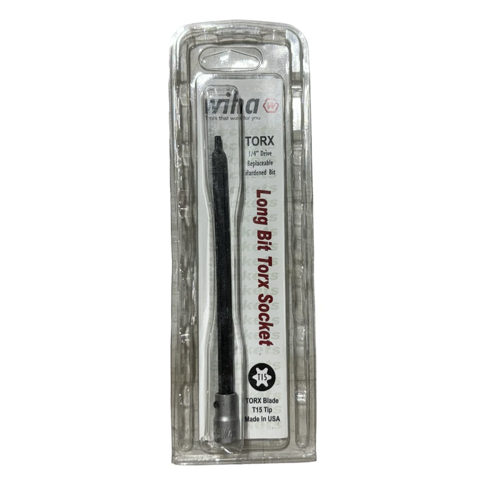Wiha T15 Long Bit Torx Socket 1/4" Drive 6" Long - Image 1 of 1