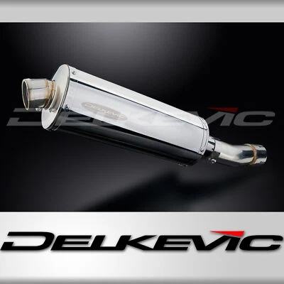 Suzuki SV650 1998-2002 Delkevic Slip On 14" Oval Stainless Exhaust Muffler Kit - Image 1 of 4
