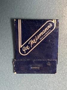 Vintage Joe Theismann's Restaurants, VA & MD Matchbook - Picture 1 of 4