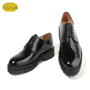 Firenze Atelier Para Hombre Cuero Negro con Cordones Oxford Gruesos Derby Zapatos Suela Vibram - Imagen 1 de 19