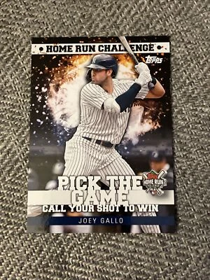 2022 Joey Gallo Topps Home Run Challenge Code Card #HRC-21 (New/Unscratched) - Image 1 of 2