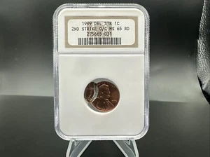 1999 1C Lincoln Cent - Double Struck - 2nd Strike O/C - NGC MS65RD - Picture 1 of 8