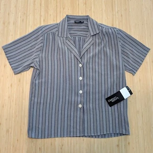 Vintage Dalton Sport leichte Bluse mit Schulterpolstern, Größe 6 - mit Etikett, 80er - Bild 1 von 13
